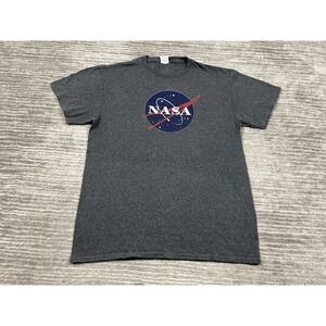 Nasa Shirt Mens Medium Gray‎ Short Sleeve Delta Pro Weight